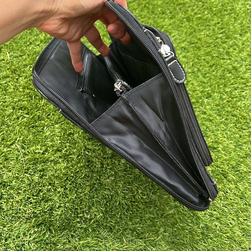 NWT Wilsons Executive Portfolio Black Leather - Picture 12 of 14